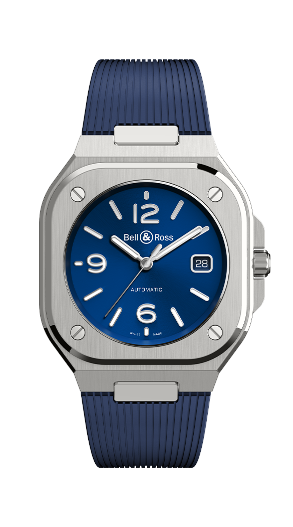 Bell & Ross BR05-auto-blue-rubber