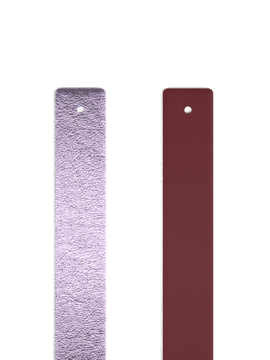 CUIR - MANCHETTES, LAVANDE MÉTALLISÉE / VIOLETTE SAUVAGE 14mm