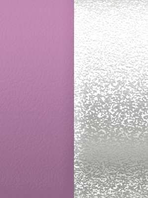 CUIR - MANCHETTES, MAUVE / PAILLETTES ARGENTÉES 25mm