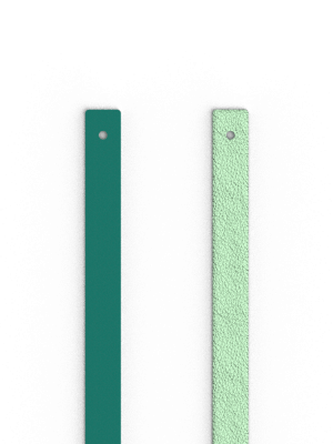 CUIR - MANCHETTES, AQUATIC / AQUAMARINE MÉTALLISÉ - 8MM