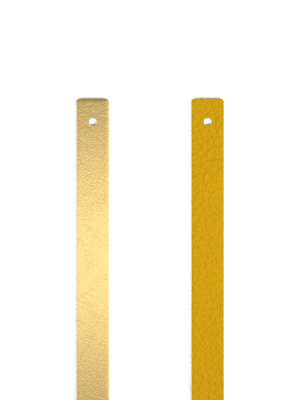 CUIR - MANCHETTES, SOLAIRE / DORÉ - 8mm