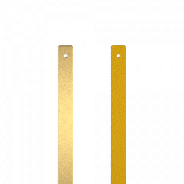CUIR - MANCHETTES, SOLAIRE / DORÉ - 8mm