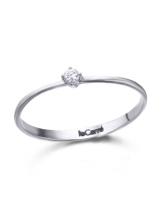 LE CARRE Bague Or Blanc 18ct diamants bl