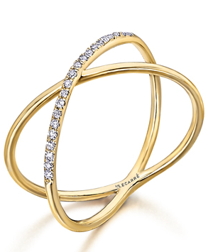 LE CARRE Bague Or Jaune 18ct diamants bl