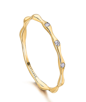 LE CARRE Bague Or Jaune 18ct diamants bl