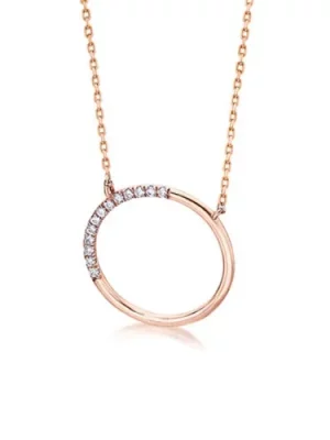 LE CARRE Collier Or Rose 18ct diamants b