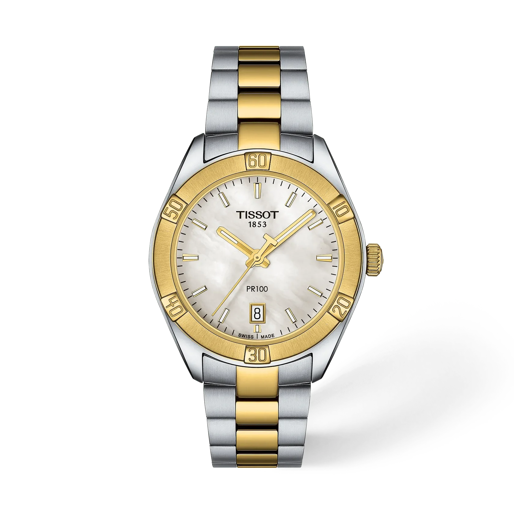 Tissot PR 100 Sport Chic - Bicolore Doré et Nacre