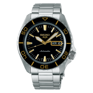 Seiko 5 Automatique Noire/Gold 2024