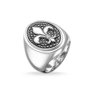 Chevalière fleur de lys