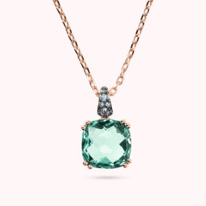 Collier Chaîne Jaseron avec Pierre Prisma Gem et Pavé