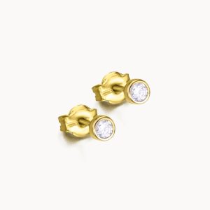 Boucles d'oreilles en or et diamants