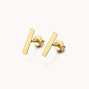 Boucles d'oreilles rectangulaires plaquées or