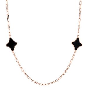 Collier à étoiles en onyx noir