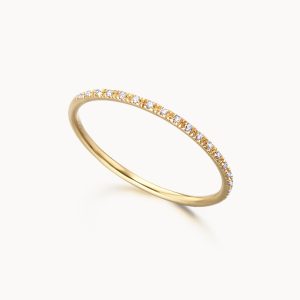 Demi-alliance en or et diamants