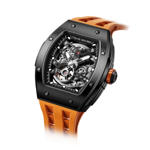 Tsar Bomba Elemental - Montre Automatique TB8228A - Orange & Noir