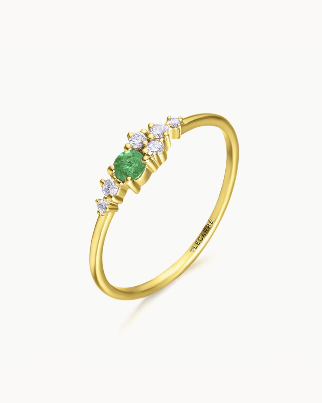 LeCarré Bague Go Green Émeraude et Diamant