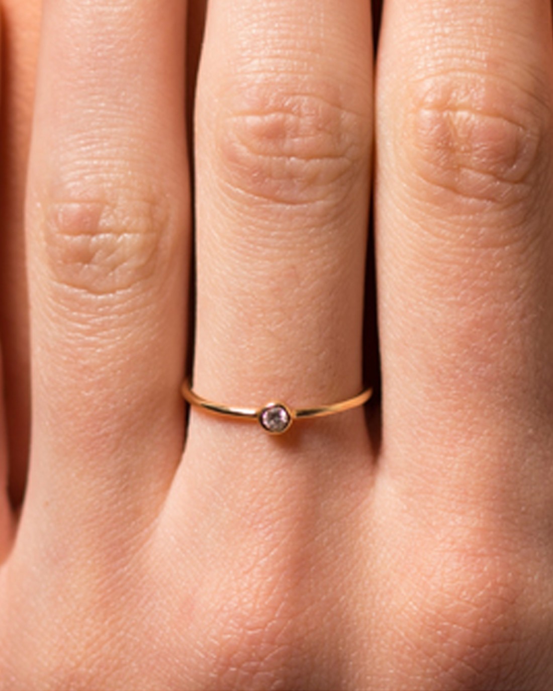LeCarré Bague solitaire en or et diamant – Image 2