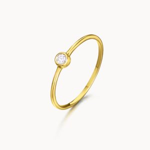 LeCarré Bague solitaire en or et diamant